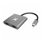Xtech - Video adapter - USB Type C - Dual HDMI - Metal silver - 4K XTC-548