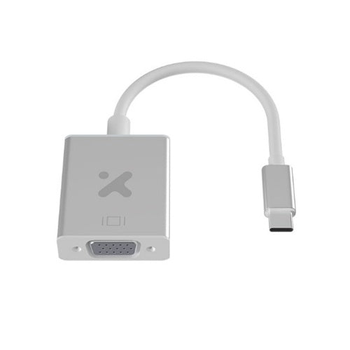 Xtech - Display adapter - USB Type C - VGA - Aluminum silver - XTC-552