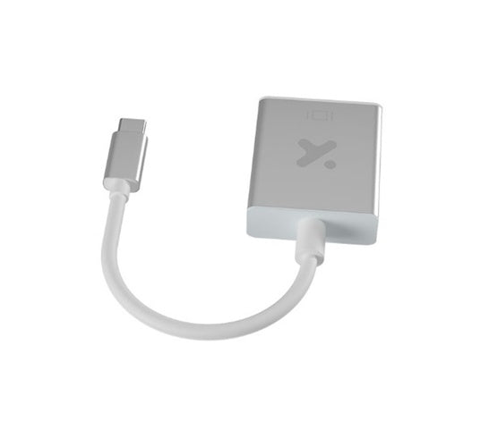 Xtech - Display adapter - USB Type C - VGA - Aluminum silver - XTC-552