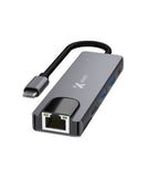 Xtech - Hub - 5 puertos - 5-in-1 USB-C® RJ-45 XTC-5