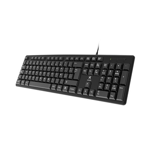 Xtech - Keyboard - Wired - Spanish - USB - Black - Standard XTK-092S