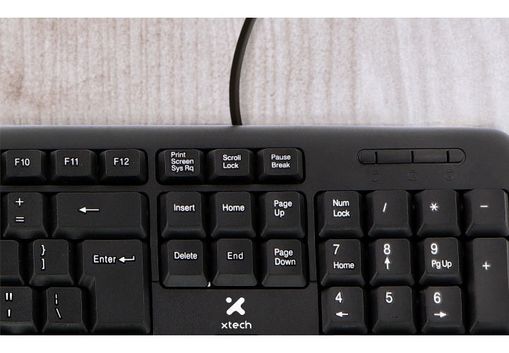 Xtech - Keyboard - Wired - Spanish - USB - Black - Standard XTK-092S