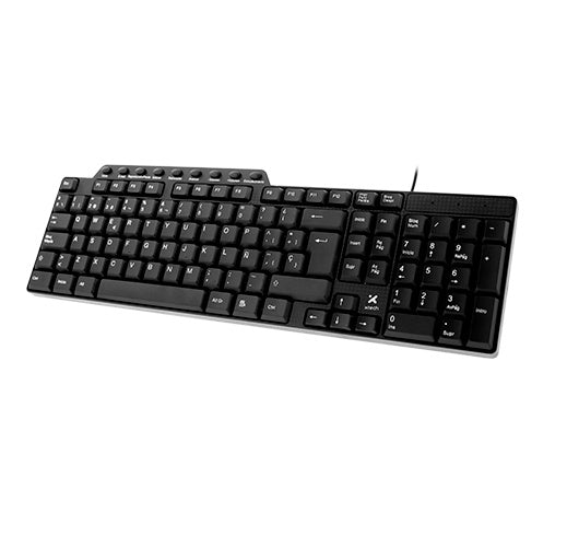 Xtech - Keyboard - Wired - Spanish - USB - Black - XTK-160S