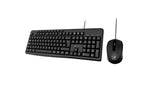 Xtech - Keyboard and mouse set - Wired - Spanish - USB - Black - Multimedia XTK-302S