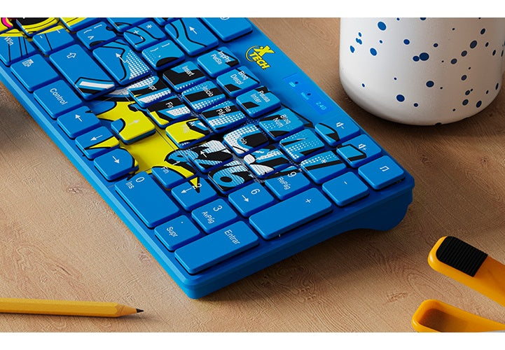 Xtech - Keyboard and mouse set - Spanish - Wireless - 2.4 GHz - Stitch Design - Disney XTK-D312ST
