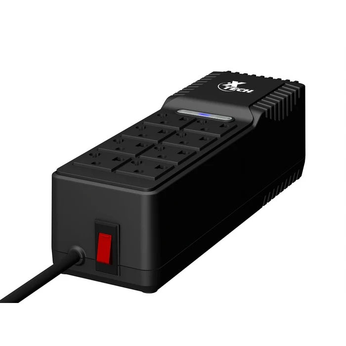 Xtech - Automatic voltage regulator - External - AC 110/120 V - 8 Tomas de Corriente - 1000 VA - -XTR-1002