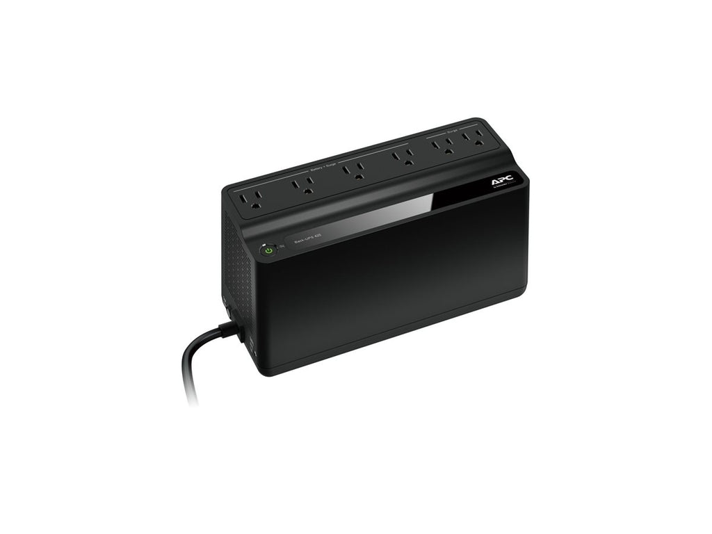 APC Back-UPS BE425M - UPS - CA 120 V - 255 vatios - 425 VA - 1 x baterías - conectores de salida: 6 - negro