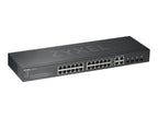 Zyxel GS1920-24v2 - Conmutador - inteligente - 24 x 10/100/1000 + 4 x Gigabit SFP combinado - montaje en rack