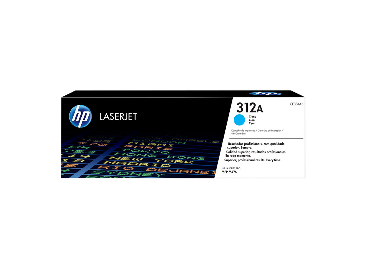 HP 312A - Cián - original - LaserJet - cartucho de tóner (CF381A) - para Color LaserJet Pro MFP M476dn, MFP M476dw, MFP M476nw