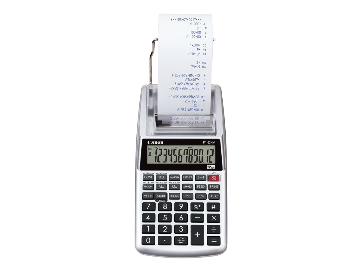 Canon P1-DHV-3 - Calculadora impresora - LCD - batería - plata