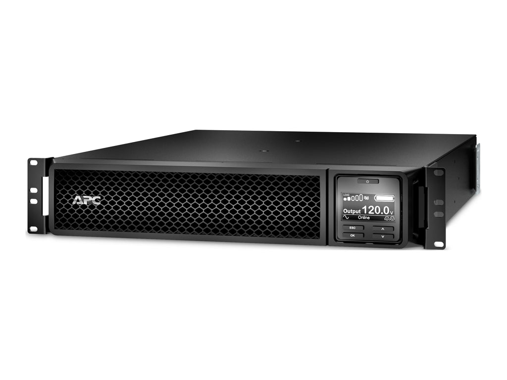 APC Smart-UPS SRT 3000VA RM - UPS (montaje en bastidor) - CA 120 V - 2700 vatios - 3000 VA - Ácido de plomo - RS-232, USB - conectores de salida: 9 - 2U - negro - para P/N: AR4024SP, AR4024SPX429, AR4024SPX431, AR4024SPX432, NBWL0356A, SMX3000HVTUS