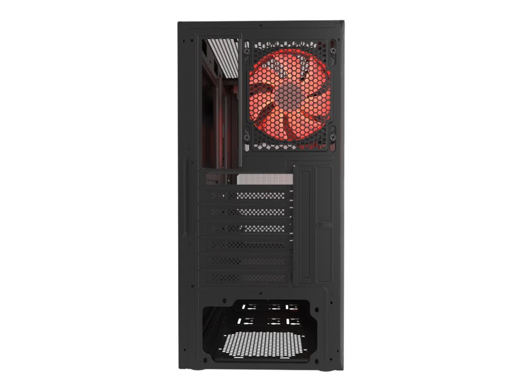 Xtech Gaming Series PHOBOS - Mid tower - ATX - panel lateral con ventana (cristal templado) - sin fuente de alimentación (ATX) - negro - USB/Audio