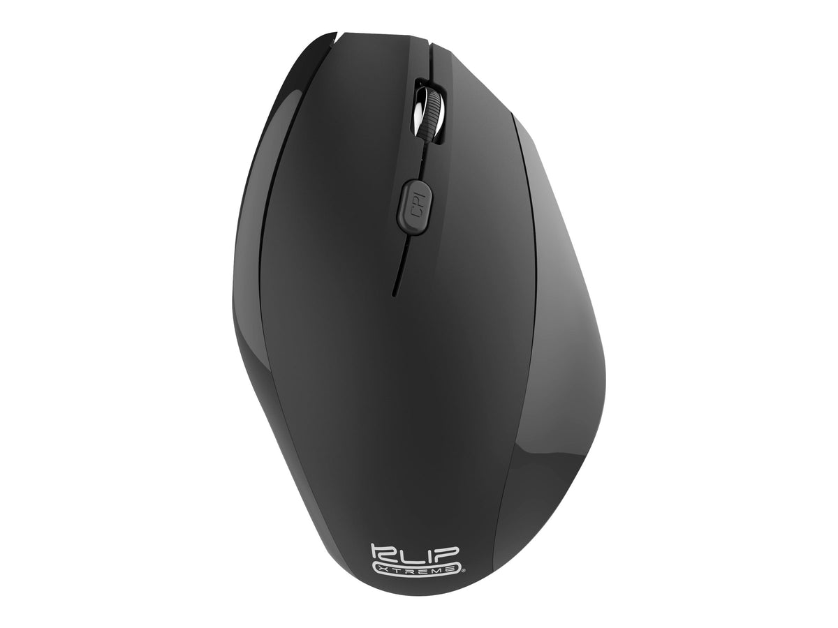 Klip Xtreme EverRest - Ratón vertical - ergonómico - diestro - óptico - 6 botones - inalámbrico - 2.4 GHz - receptor inalámbrico USB