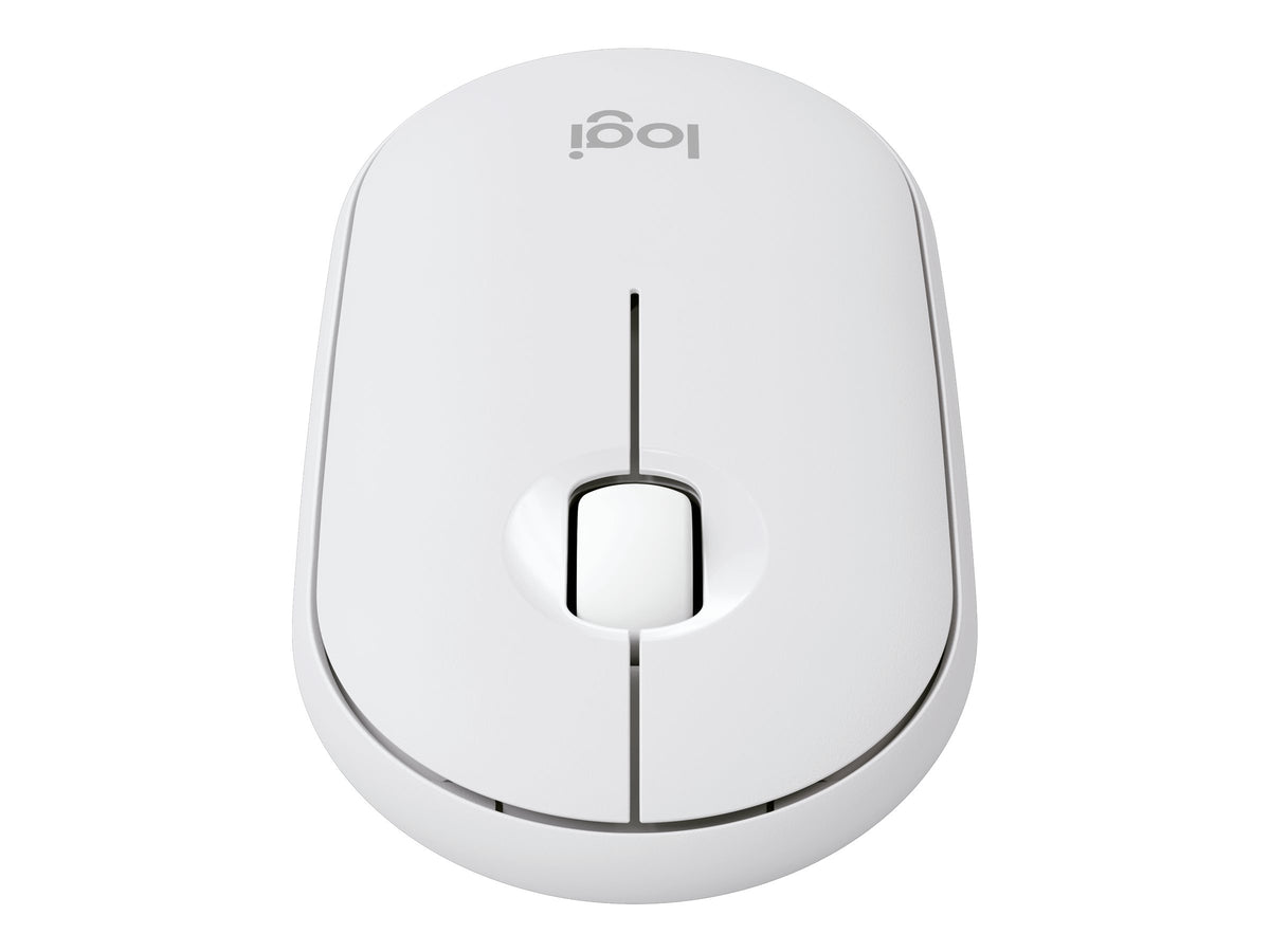 Logitech Pebble Mouse 2 M350s - Ratón - óptico - 3 botones - inalámbrico - Bluetooth - blanco