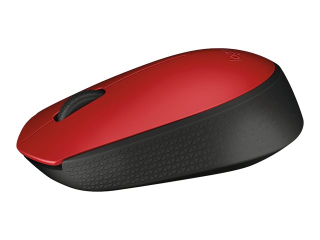 Logitech M170 - Ratón - diestro y zurdo - inalámbrico - 2.4 GHz - receptor inalámbrico USB - rojo