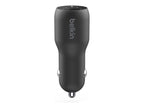 Belkin BoostCharge Dual Car Charger - Car power adapter - 37 Watt - PD 3.0 - 2 output connectors (USB, 24 pin USB-C)