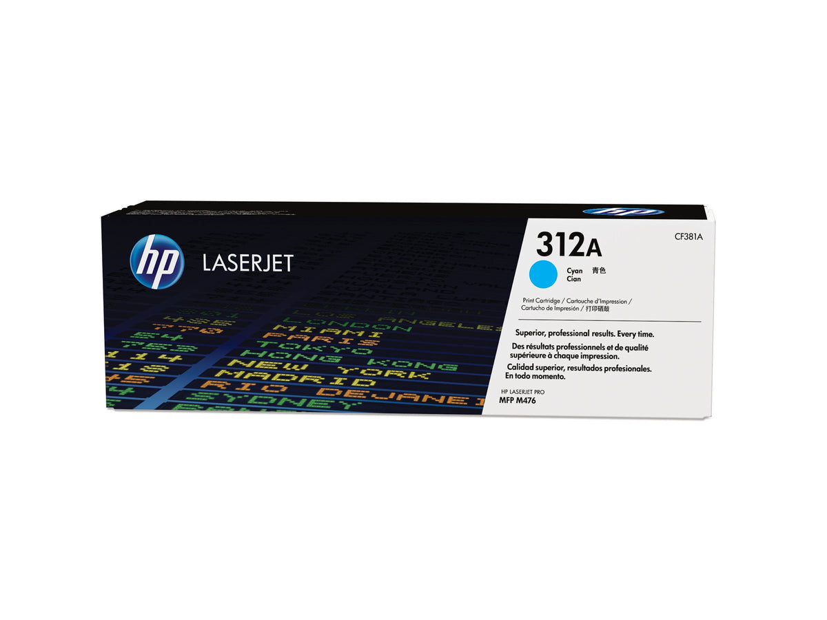 HP 312A - Cián - original - LaserJet - cartucho de tóner (CF381A) - para Color LaserJet Pro MFP M476dn, MFP M476dw, MFP M476nw