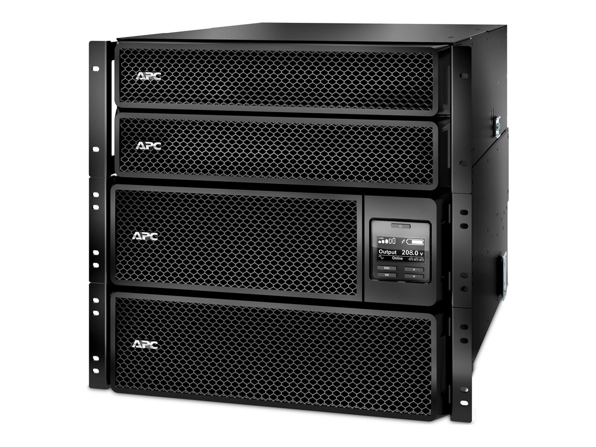 APC Smart-UPS SRT 10000VA RM - UPS (montaje en bastidor) - CA 208 V - 10 kW - 10000 VA - Ethernet 10/100, USB - conectores de salida: 10 - 10U - 19" - negro - con Transformador reductor de 208/240 V a 120 V 10 kVA - para P/N: AR4018SPX432, AR4024SP, AR402