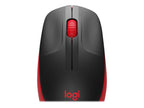 Logitech M190 - Ratón - óptico - 3 botones - inalámbrico - receptor inalámbrico USB - rojo