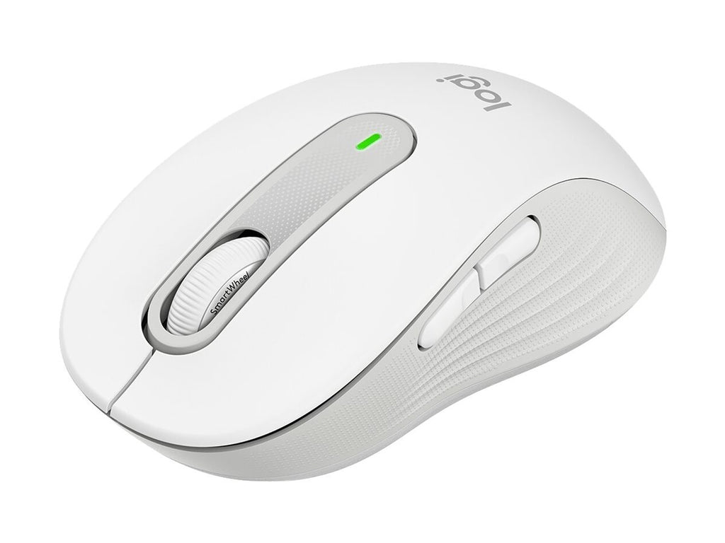 Logitech Signature M650 L - Ratón - tamaño grande - óptico - 5 botones - inalámbrico - Bluetooth, 2.4 GHz - receptor de USB Logitech Logi Bolt - blanco hueso