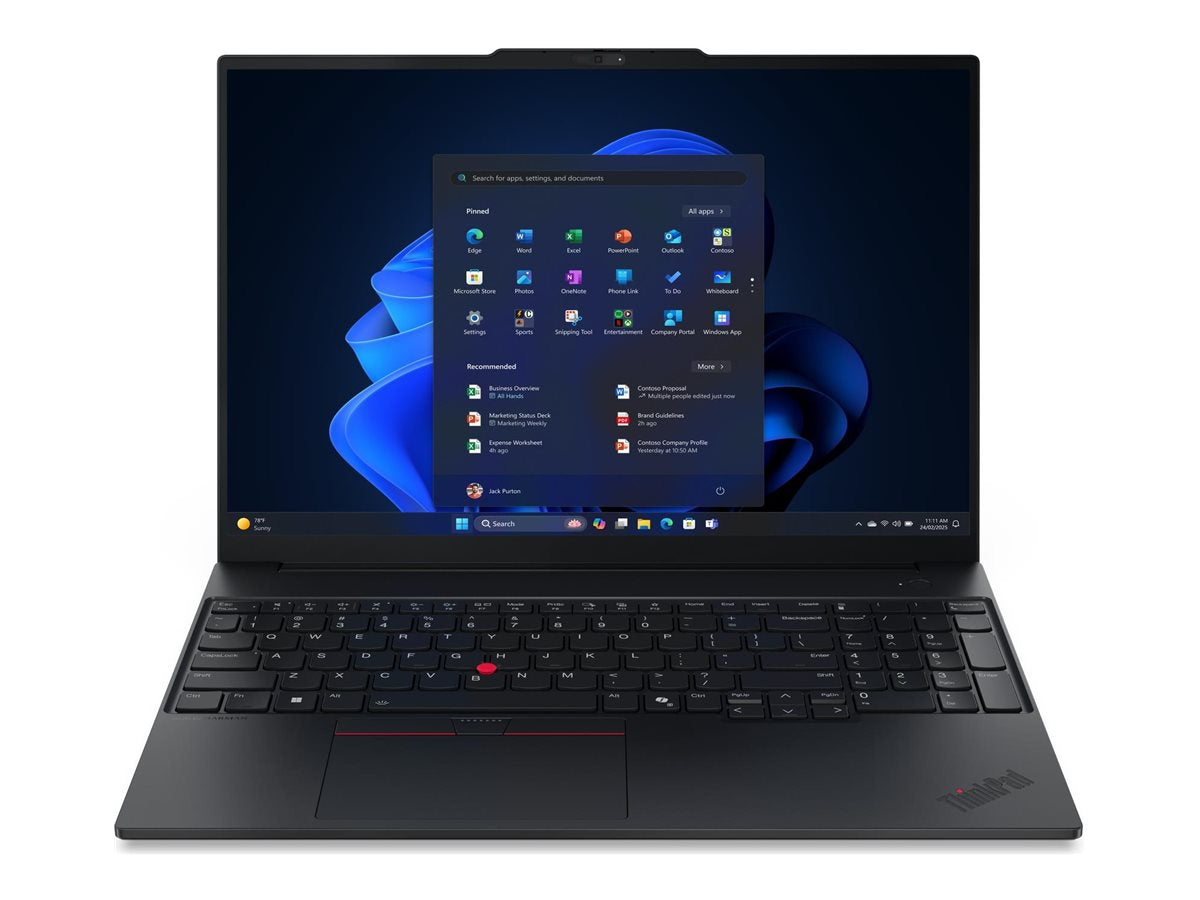 Lenovo ThinkPad E16 - Notebook - 16" - Intel Core Ultra 7 255H / 2.05 GHz - 16 GB - DDR5 SDRAM - 512 GB - Integrated graphics - Windows 11 Pro