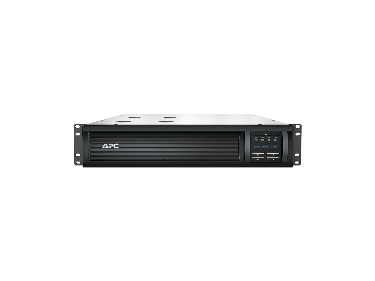 APC Smart-UPS SMT1500RM2UC - UPS (montaje en bastidor) - CA 120 V - 1 kW - 1440 VA - 1 x baterías - serial, USB - conectores de salida: 6 - 2U - negro - con APC SmartConnect - para P/N: SCL500RM1UC, SCL500RM1UNC, SMTL1000RM2UC, SMTL750RM2UC, SMX2000LVNCUS