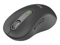 Logitech Signature M650 L - Ratón - tamaño completo - diestro - inalámbrico - 2.4 GHz, Bluetooth - receptor de USB Logitech Logi Bolt - grafito