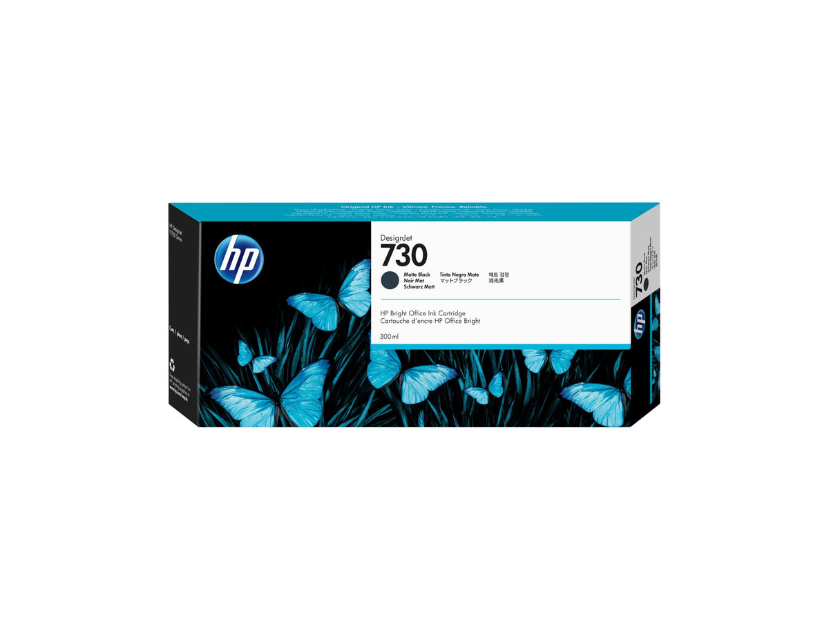 HP 730 - 300 ml - gran capacidad - negro mate - original - DesignJet - cartucho de tinta - para DesignJet SD Pro MFP, T1600, T1600dr, T1700, T1700dr, T1708, T1708dr, T2600, T2600dr