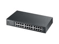 Zyxel GS-1100-24E - Conmutador - sin gestionar - 24 x 10/100/1000 - sobremesa, montaje en rack, montaje en pared
