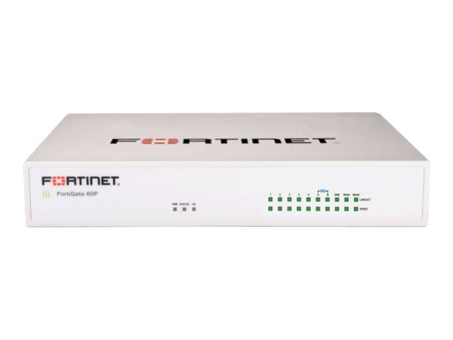 Fortinet FortiGate 60F - Aparato de seguridad - con 1 año de protección 24/7 FortiCare y Forticare Unified (UTM) - 10GbE - escritorio