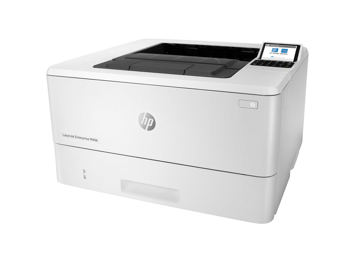 HP LaserJet Enterprise M406dn - Impresora - B/N - a dos caras - laser - A4/Legal - 1200 x 1200 ppp - hasta 42 ppm - capacidad: 350 hojas - USB 2.0, Gigabit LAN, host USB 2.0