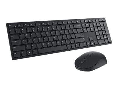 Dell Pro Keyboard and Mouse KM5221W - Juego de teclado y ratón - inalámbrico - 2.4 GHz - QWERTY - EE. UU. - negro - para Chromebook 3110, 3110 2-in-1; Latitude 9420 2-in-1; OptiPlex 7080; Precision 5560