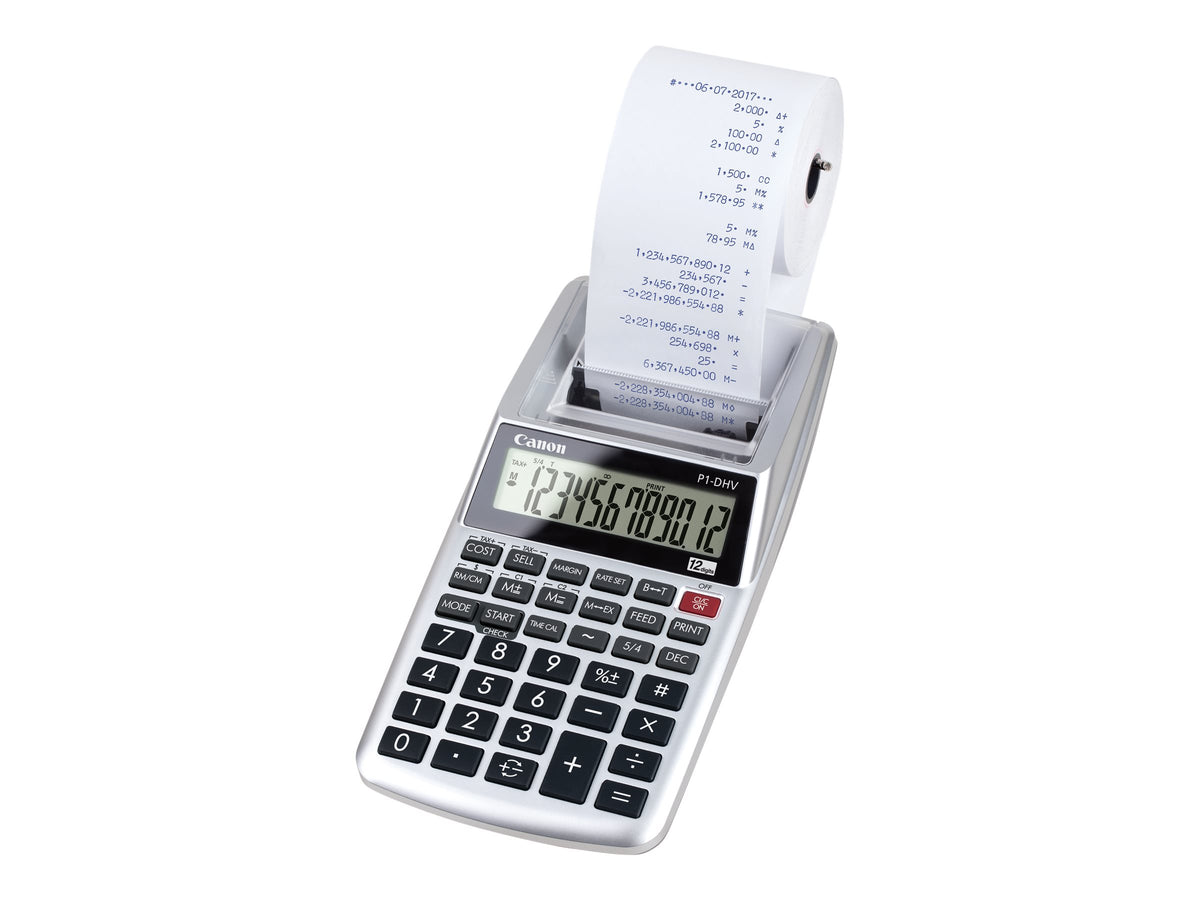 Canon P1-DHV-3 - Calculadora impresora - LCD - batería - plata