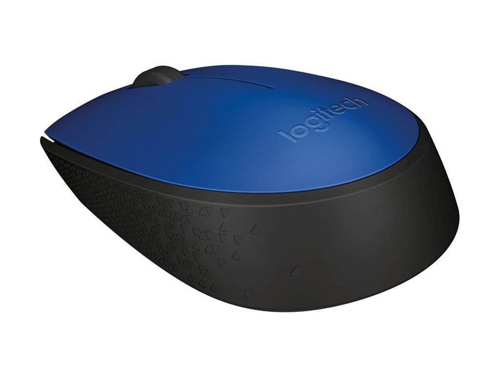 Logitech M170 Wireless Mouse, Ambidextrous, Blue Gray - Ratón - diestro y zurdo - óptico - 3 botones - inalámbrico - 2.4 GHz - receptor inalámbrico USB - azul/gris
