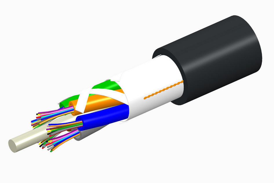 12 FIBER LAZRSPEED SINGLE JACKET ALL-DIELEC OM4TRIC, GEL-FREE, OUTDOOR STRANDED LOOSE TUBE CABLE