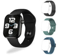 SKEIWATCH S40 -Black Case - 4 Straps Included (Black Rubber, Stainless Steel, Teal-Green Sport Rubber & Blue Stretch Nylon) - 2.01" Expansive TFT Display - Smart AI Features + Built-in ChatGPT - IP67S