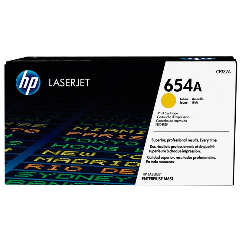 HP 654A Yellow Original LaserJet Toner Cartridge