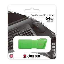 Memoria Kingston USB DTXM USB 3.2 Gen 1 DataTraveler Exodia M Verde 64GB