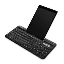TARGUS TECLADO ANTIMICROBIANO BLUETOOTH MULTIDISPOSITIVO CON BASE PARA TABLETA/TELÉFONO, NEGRO