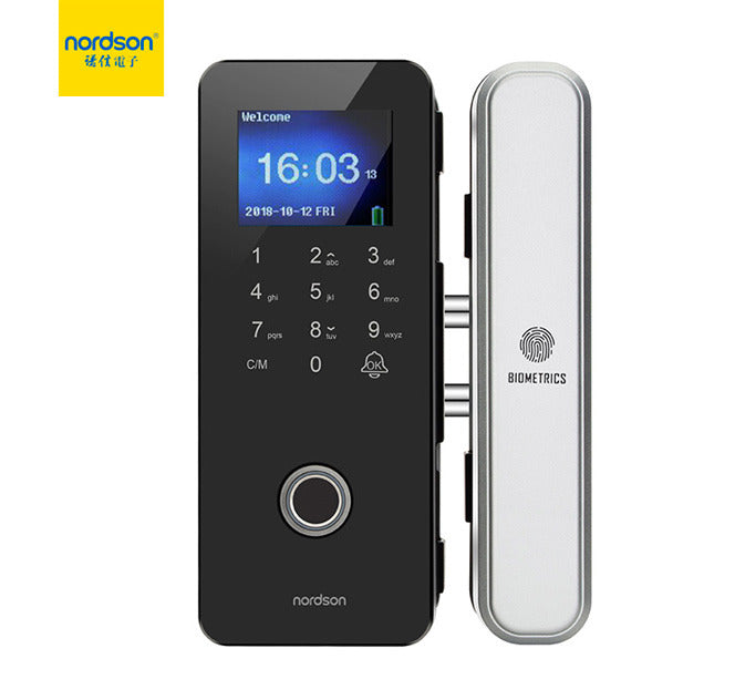 NORDSON FRAMELESS GLASS DOOR FINGERPRINT LOCK C