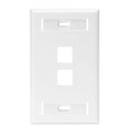 LEVITON WALLPLATE 2PORT SG ID WHITE
