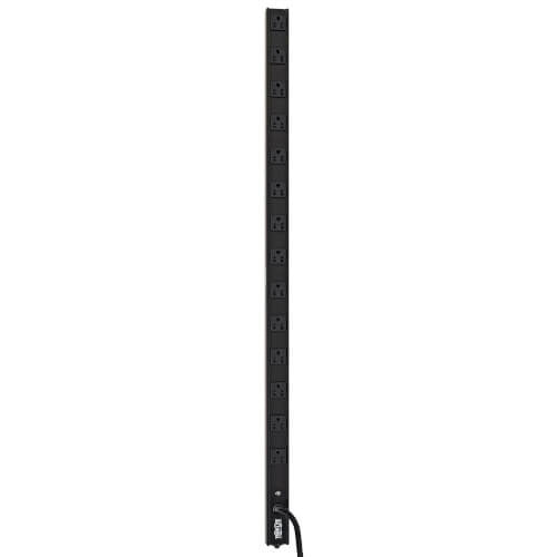 PDU Básico Monofásico de 1.44kW 120V, 14 Tomacorrientes NEMA 5-15R, Entrada NEMA 5-15P, Cable de 4.6 m [15 pies], Instalación Vertical en 0U