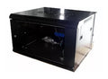 NEWLINK 6RU FIXED WALLMOUNT ENCLOSURE W600MM-D450MM BLACK W/1 FAN AND BACK PANEL