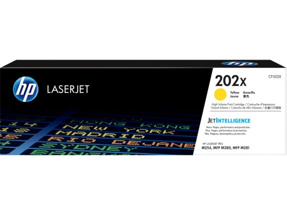HP 202X High Yield Yellow Original LaserJet Toner Cartridge