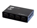 HDMI Splitter 4-Outputs - 4K Ultra HD - Plug & Play - 3D - Full HD Quality - 340MHz Bandwidth - Compatible with all devices -  Power Adapter with 33.8 inch Cable