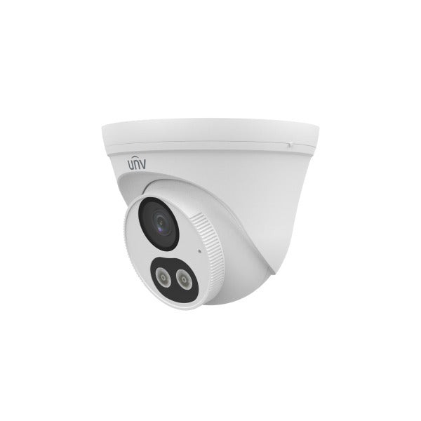 UNIVIEW IP 2MP ColorHunter Lente FIjo 2,8mm Luz-Dual 30m Turret Camara Microfono Deteccion de movimiento Humano. SD IP67