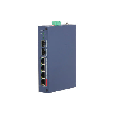 DAHUA 6-PORT CLOUD MANAGED INDUSTRIAL SWITCH WITH 4-PORT POE