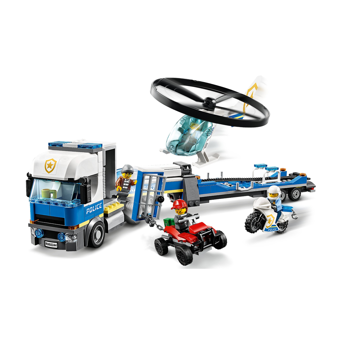LEGO City 60244 - Carro Transportador de Helicoptero Policial