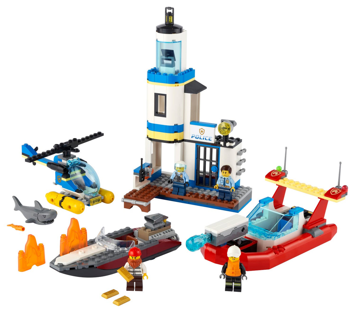 LEGO City 60308 - Policias y Bomberos Mision en la Costa
