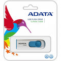 ADATA C008 16GB USB 2.0 UNIDAD FLASH RETRÁCTIL SIN TAPA, BLANCO/AZUL